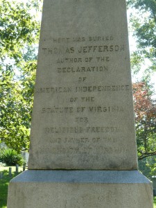 Thomas Jefferson Grave Marker