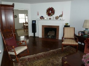 Living room fireplace in Melrose Drive McLean VA