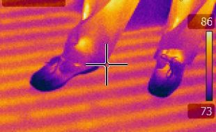 Infrared camera reveals the heat coils