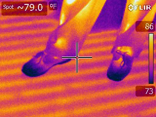 Infrared camera reveals the heat coils Doug Francis Vienna real estate