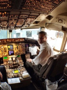 Doug Francis in 757 cockpit