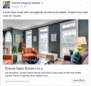 Vienna Virginia Homes Facebook Marketing