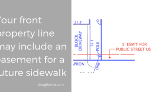 Sidewalk easements are common in Vienna VA and Fairfax County