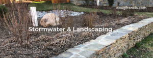 Landscaping stormwater areas in new homes in Vienna VA