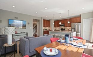 Staged kitchen for real estate marketing