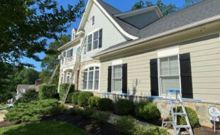 Painting front shutters in Vienna VA